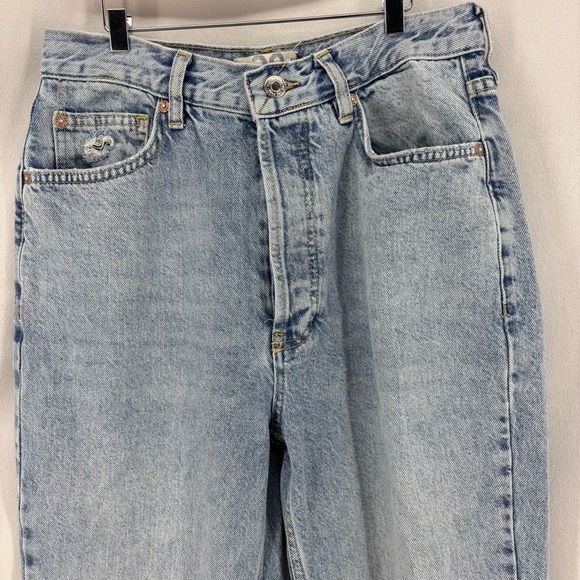 Free People The Lasso Straight Leg Jeans Distressed Light Wash Women Size 28 - Picture 9 of 9